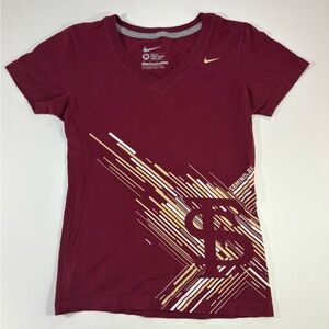 Nike Burgundy Tee with Gold Accents